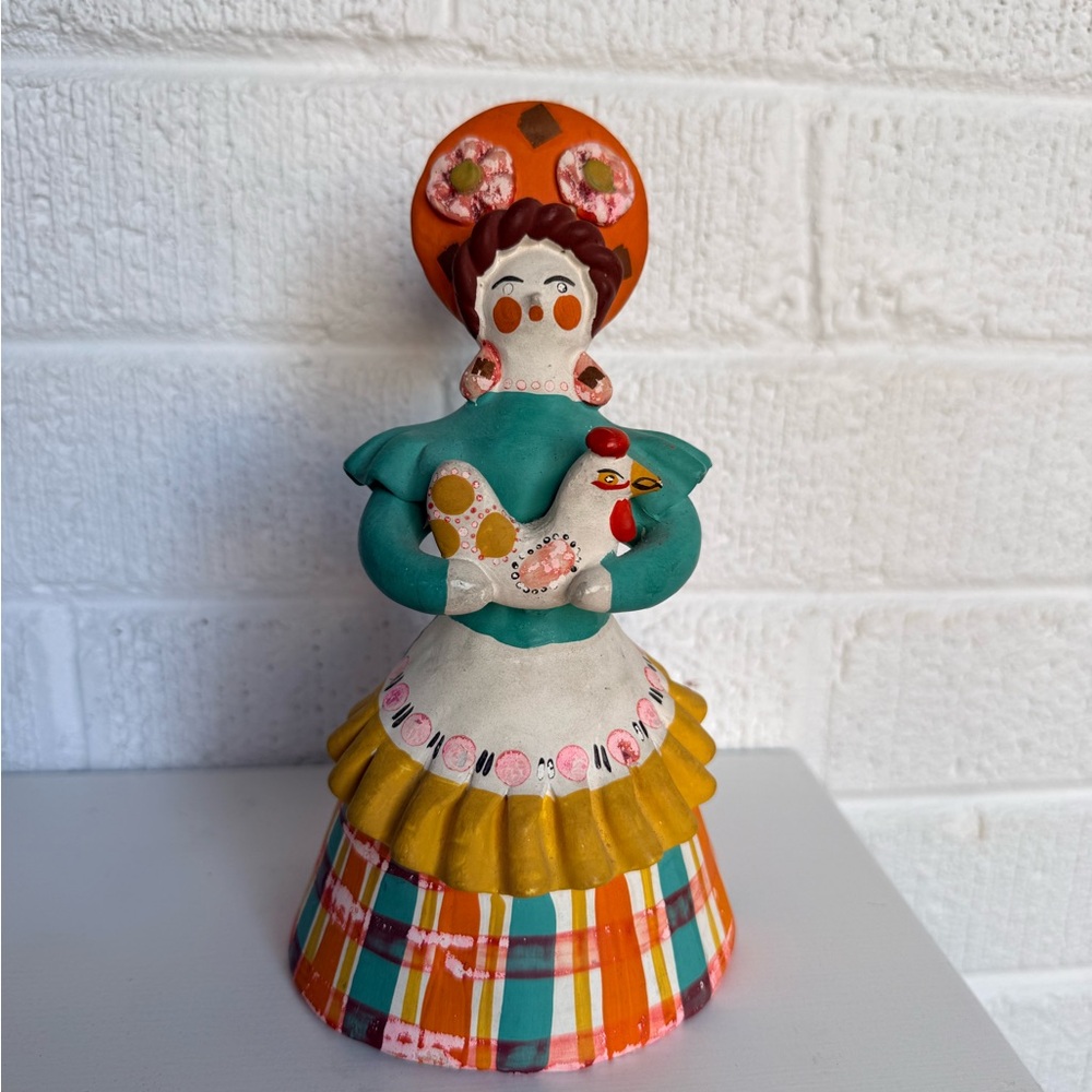 Vintage Dymkovo Holiday Celebration Clay Doll/Statue Chicken Lot 20
